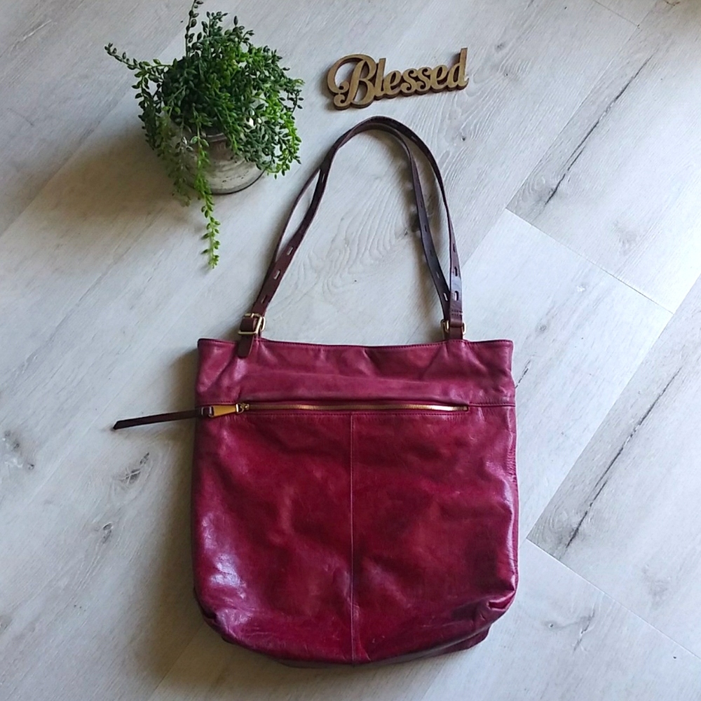 HOBO The Original shoulder Bag maroon leather